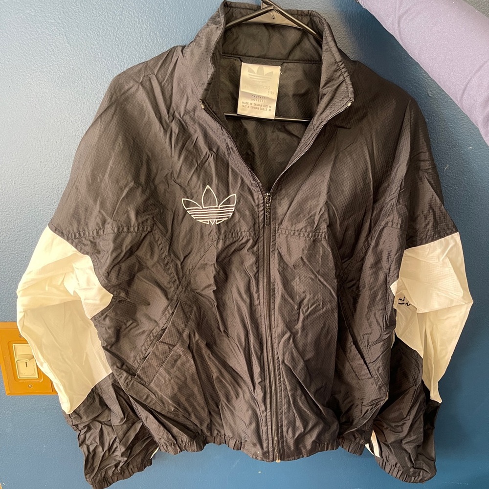 Vintage Adidas Black Jacket windbreaker
